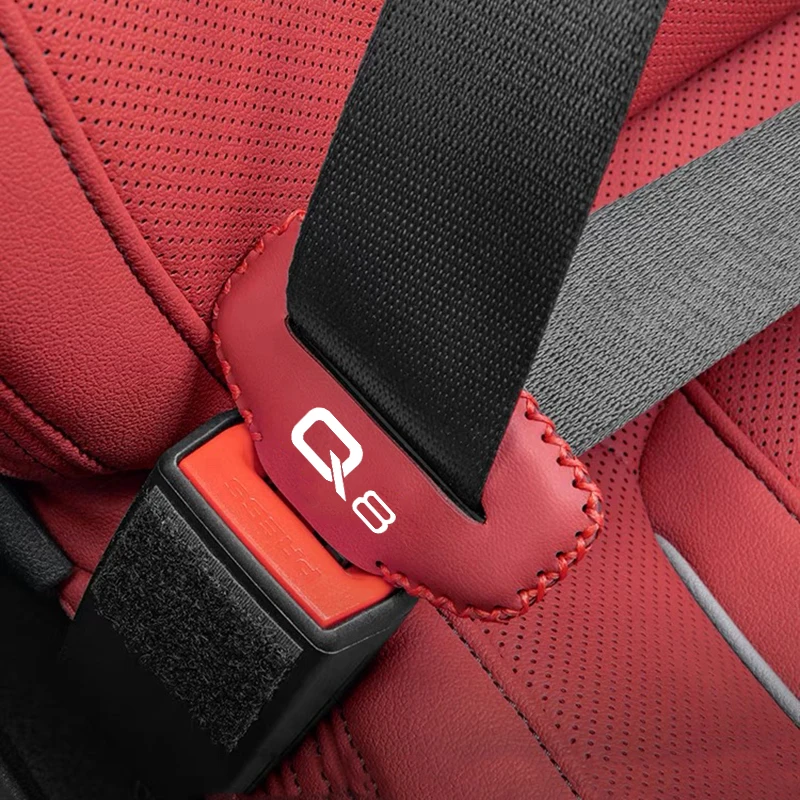 Car Seat Belt Buckle Clip Protector Interior Anti-scratch seat Belt Buckle Protective Cover for audi Q8 car accessories