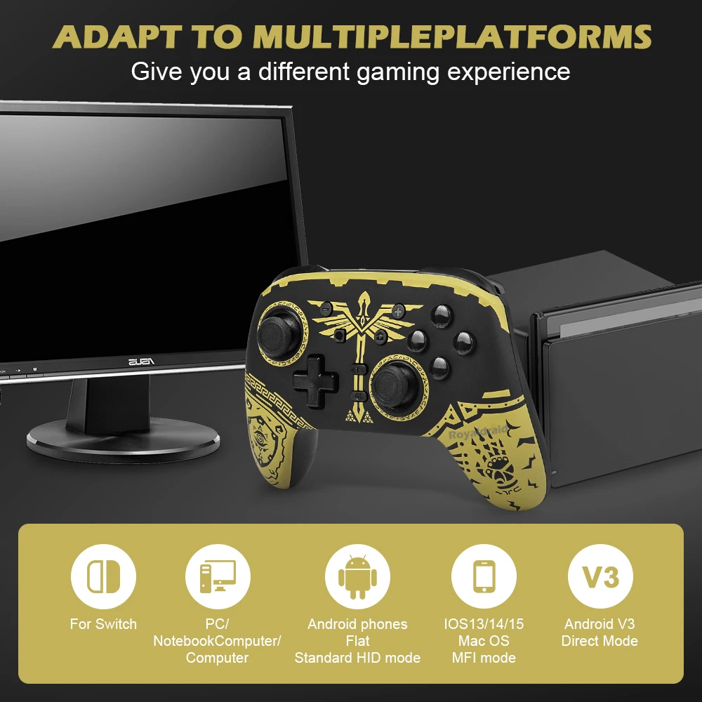 S08 Multi-Platform BT Wireless Game Controller For NS/P3/P4