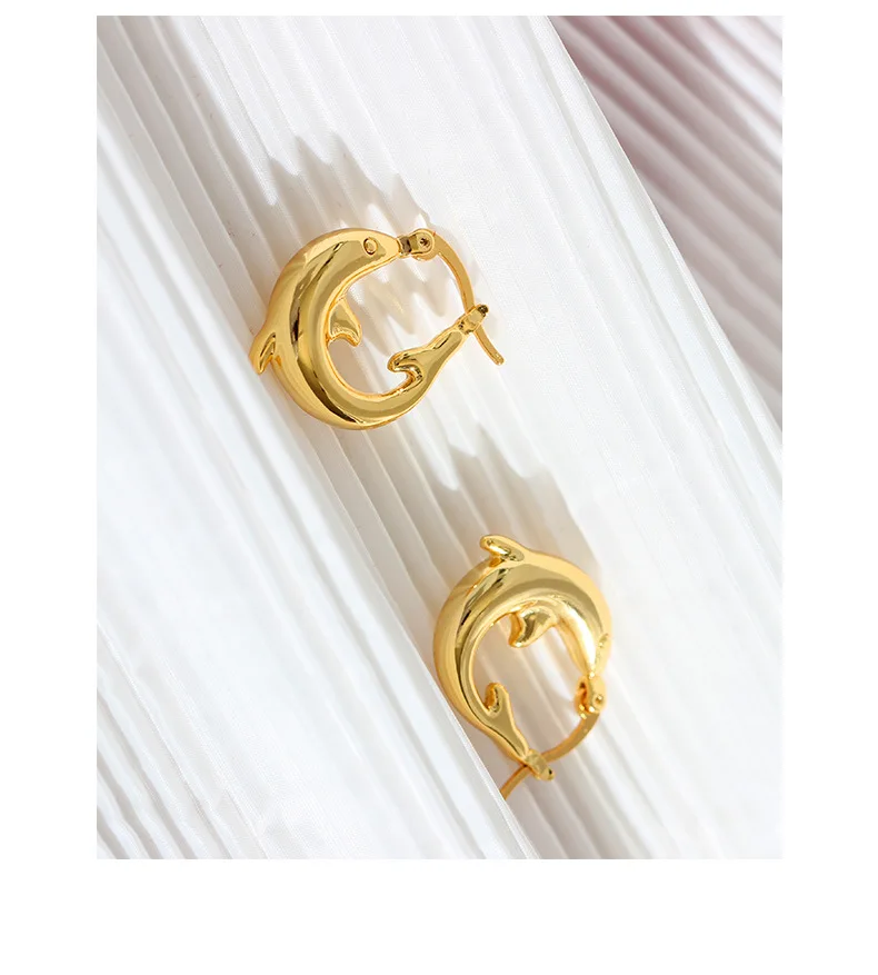 Brass With 18K Gold Geo Cute Earrings Women Jewelry Party Boho T ...