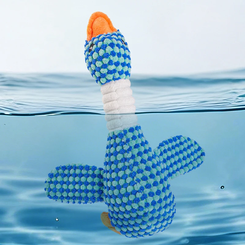 Plush Goose Dog Toy - Chew  Squeak Toy for Small to Large Dogs and Cats