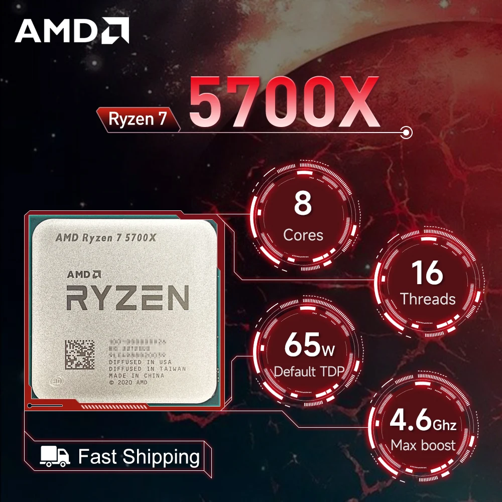 新品未開封品　AMD Ryzen 7 5700X Amazon.com: AMD Ryzen 7 5700X 8-Core, 16-Thread Unlocked Desktop
