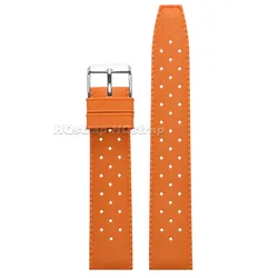 Breathable Waterproof Sport Silicone Watch Strap with Quick Release - 22mm (Orange)