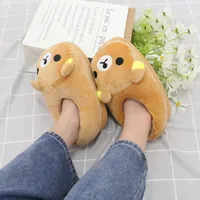 luxury Winter Bear Cotton Ladies Slippers House Home Cartoon Cute Bear Home Indoor Couple Female Warm Indoor Slipper Casual - Image 5
