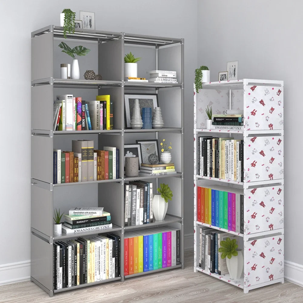 Simple Multi-layer storage rack Bookshelf Bedroom Book Shelf Organizer Easy Assembly Bookcase Stackable Book Shelves