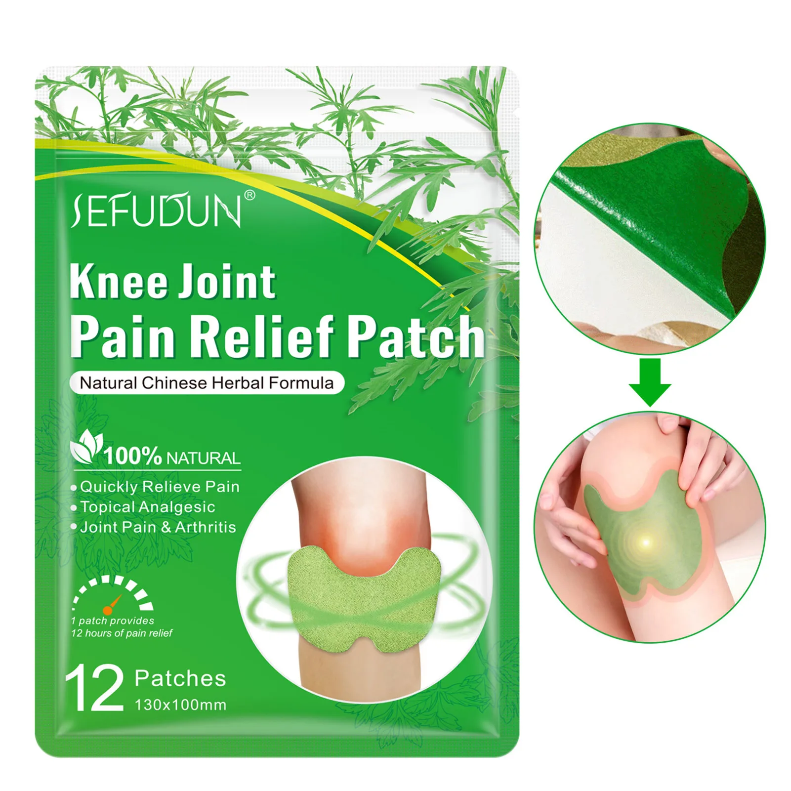 

12pcs Knee Joint Pain Plaster Chinese Wormwood Extract Sticker For Joint Ache Arthritises Rheumatoid Pain Relief Patch