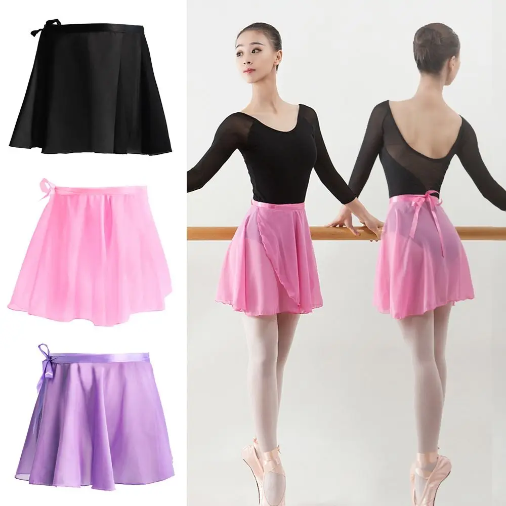 

Clothing Pure Color Practice Dancing Dress Practice Leotard Dance Dress Lace-up Chiffon Skirts Ballet Skirts Skirt Ballet