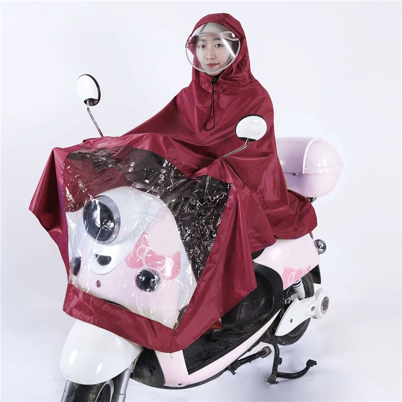 High Quality Mens Womens Cycling Bicycle Bike Raincoat Rain Cape Poncho Hooded Windproof Rain Coat Mobility Scooter Cover