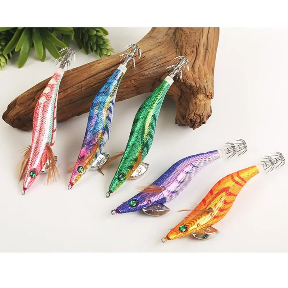 

fishing tackle wood shrimp lures 2023 jigs 13cm 21g octopus lure explosive hook lead sinker squid hook lifelike fishing lures