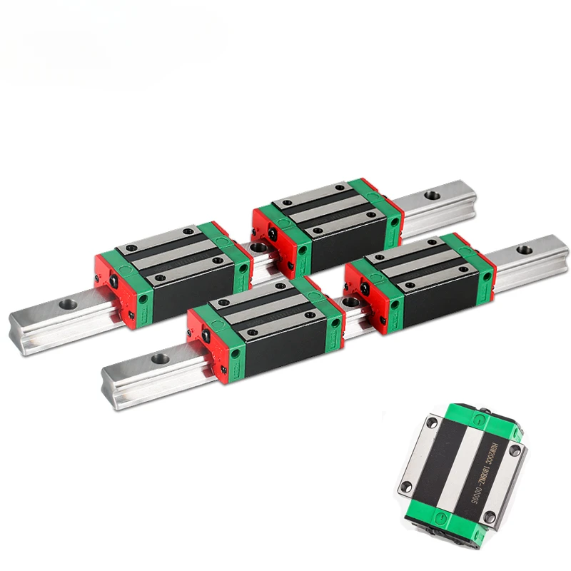 

free shipping 2pc HGR15 linear guide rail any length+4pc linear block carriage HGH15CA /flang HGW15CC HGH15 CNC parts