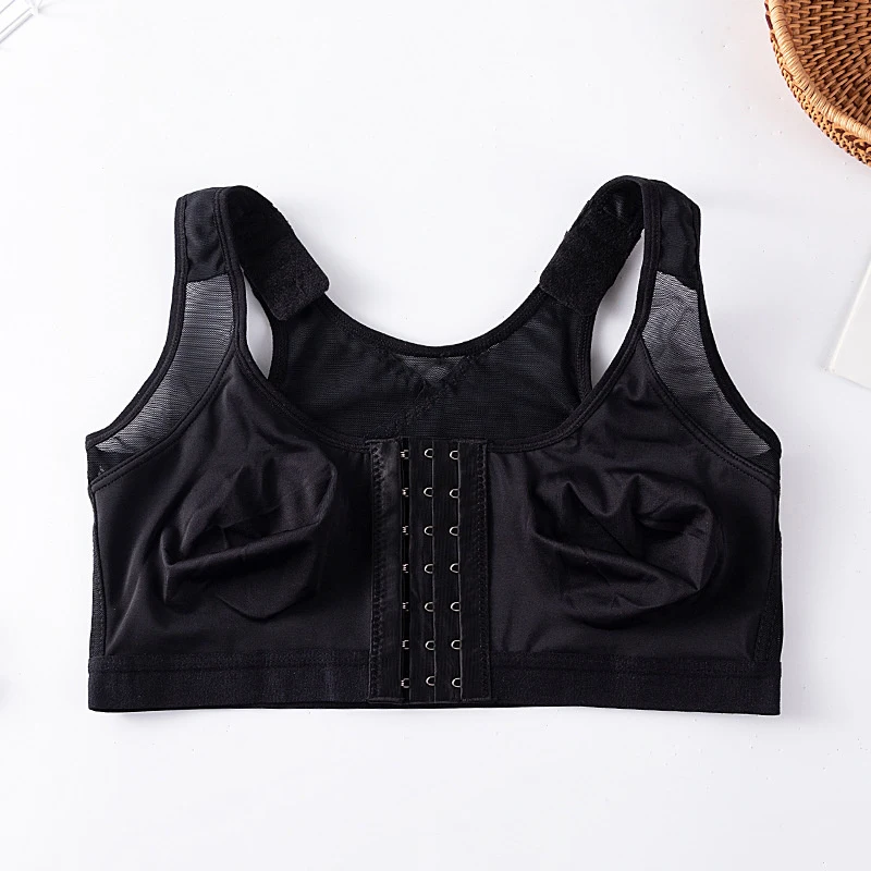 Women Post Surgical Surgery Front Open Full Support Recovery Bra Non-padded Wire Free Post Breast Augmentation Operative Bra