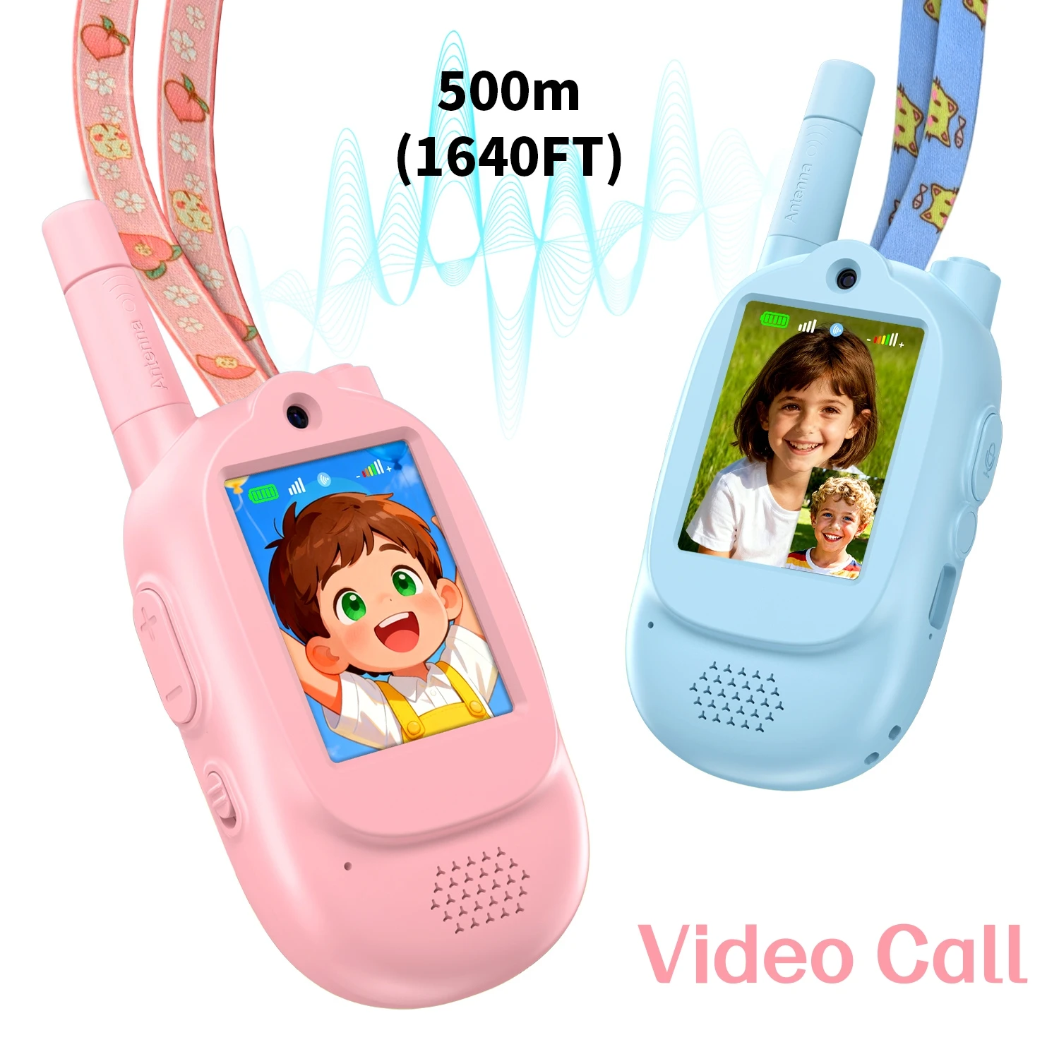 Children's Video Walkie-Talkie with Voice Changing & Rechargeable Battery - Portable Fun Intercom Device