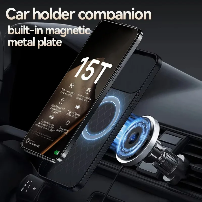 Classic Leather Magnetic Phone Holder Case - Premium Protection Cover
