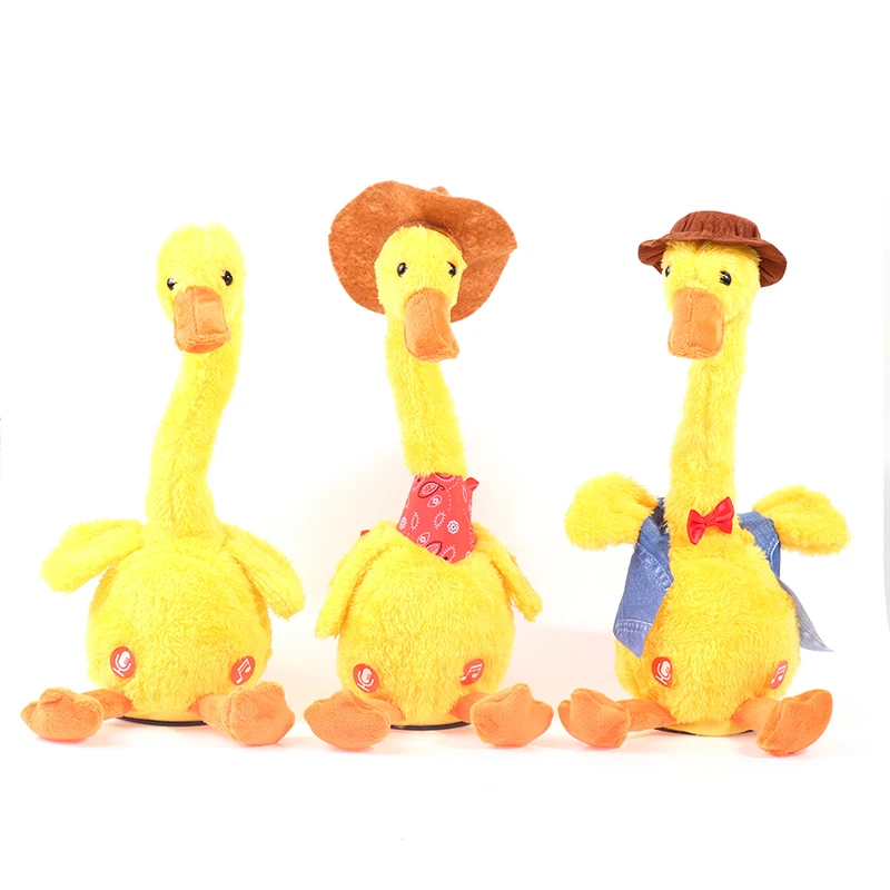 Juguetes de peluche electrónicos de pato bailarín