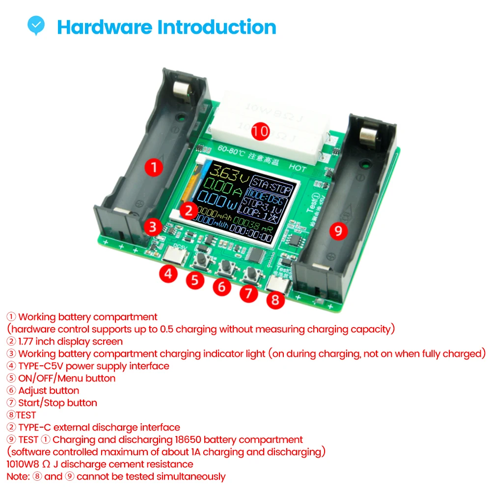 Arduino LCD Battery tester