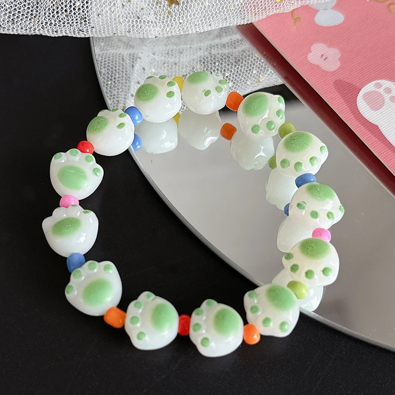 Happy Bead Bracelet Smiley Face Rice Beads Elastic Bracelet - Etsy