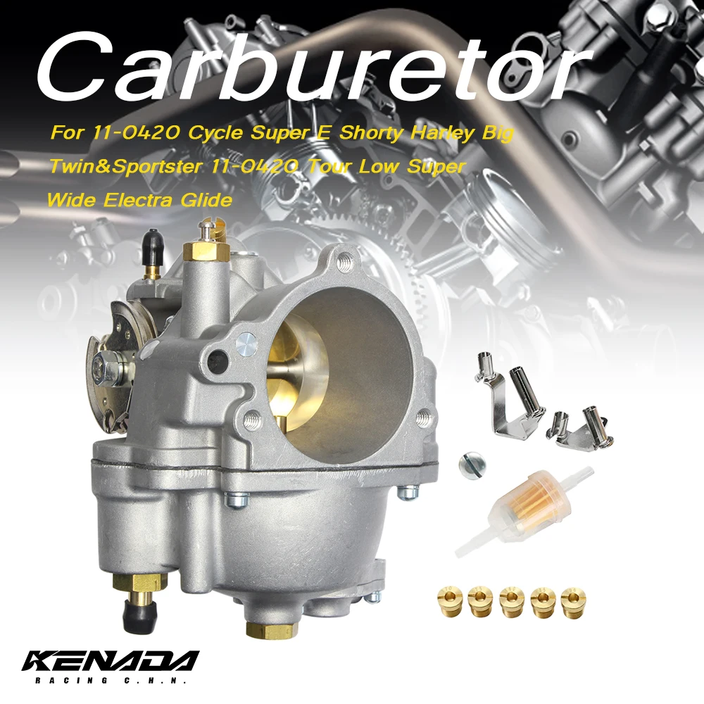 Carburatore Per Ciclo 11-0420 Super E Shorty Harley Big Twin & Sportster 11-0420 Tour Low Super Wide Electra Glide