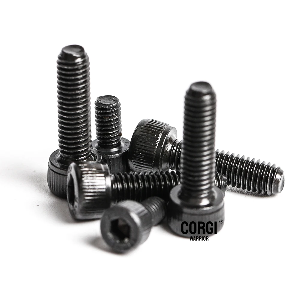 Hex Socket Screw 1140 Black Steel Socket Head Hex Round Cap Screws Set M2 M3 M4 M5 M6 Grade 12.9 DIN912 Allen Bolts Nuts Assortment Kit Tool Box