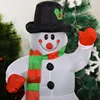 Christmas Inflatable Snowman with Colorful Rotating LED Lights Blow Up Snowman Outdoor Lawn Yard Garden Xmas Holiday Decorations 5