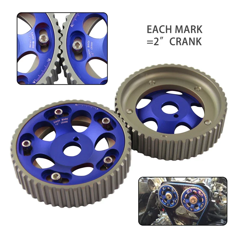 2PCS Adjustable Cam Gears Pulley For Toyota Supra JZA80 1JZ 2JZ Soarer