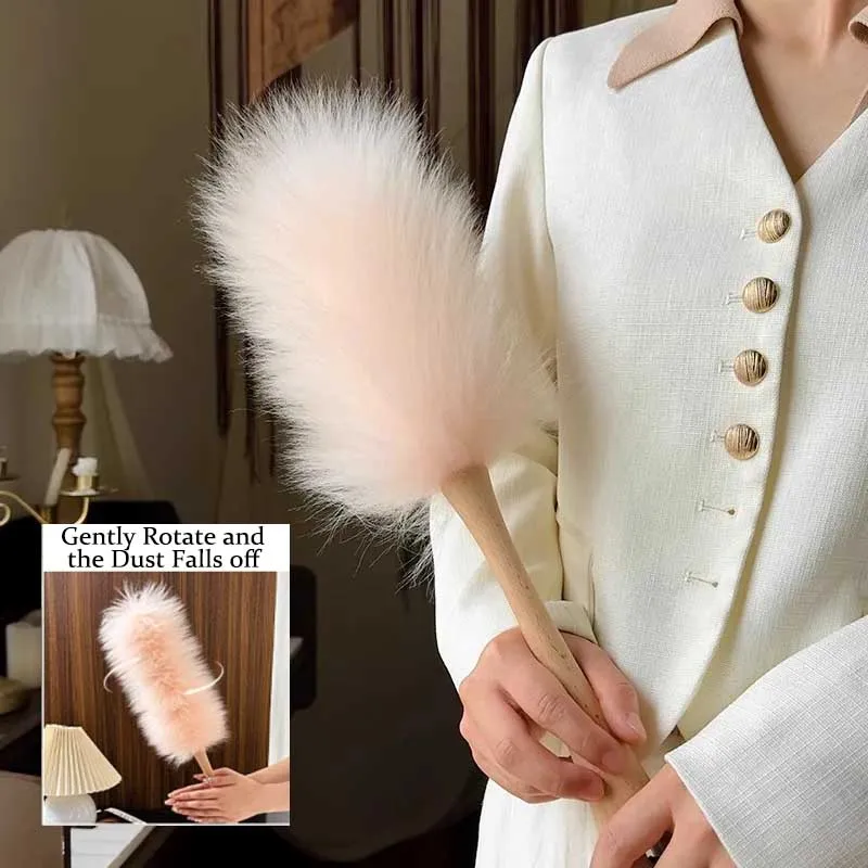 Luxury Home Cleaning Real Wool Duster Electrostatic Dust Removal Hanging Feather Dusters Cleaner for Car Piano Lamp Furniture cleaning duster wool duster brush feather duster