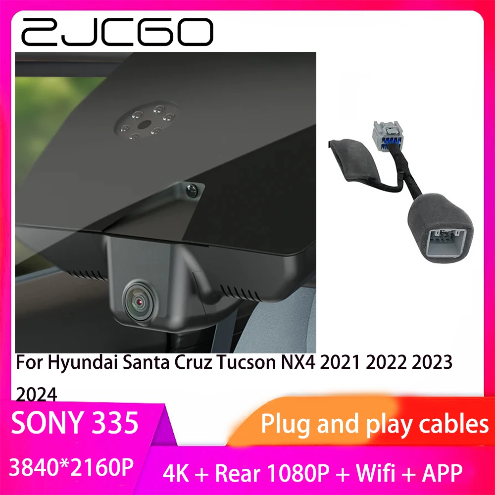 

ZJCGO Plug and Play DVR Dash Cam UHD 4K 2160P Video Recorder for Hyundai Santa Cruz Tucson NX4 2021 2022 2023 2024