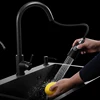 Kitchen Sink Black Nano-Sink Single-Slot Household Hand-Washing Basin Kitchen Large 304 Stainless Steel Sink Sink Bowl 4