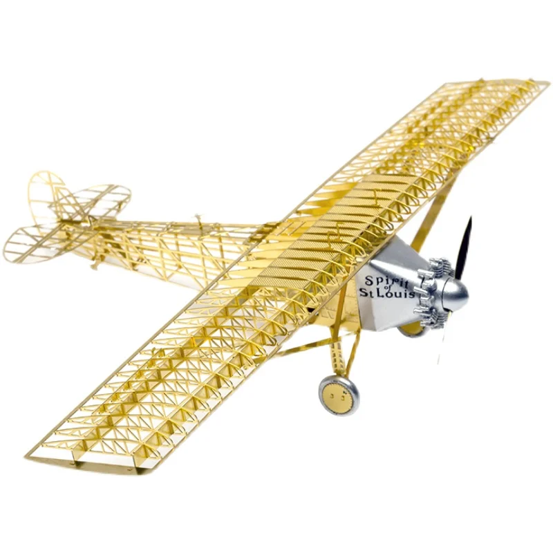

1/72 Brass Metal Assembled Aircraft Model Spirit Of St. Louis Hand-made DIY Diorama Puzzle Model Toys