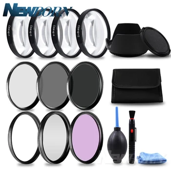 캐논 EOS 니콘 소니 후지용 렌즈 필터 키트, 매크로 클로즈업 UV CPL FLD ND 2 4 8 카메라, 49mm, 52mm, 55mm, 58mm, 62mm, 67mm, 72mm, 77mm