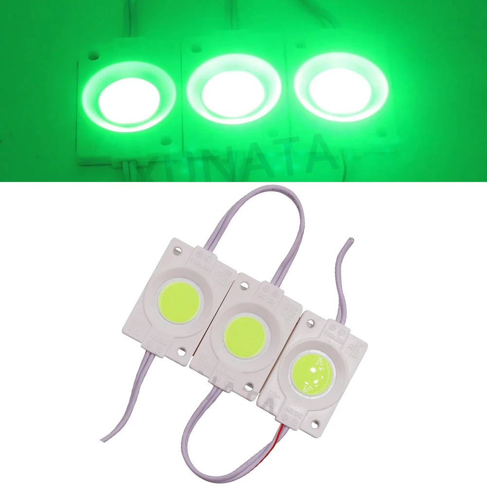 10pcs LED Module 12V COB Light Advertisement Design Sign Shop Banner Backlight Waterproof IP65 White Red Blue Pink Green Yellow