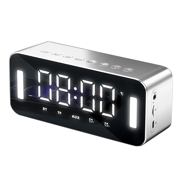 Multifunctional Bluetooth Speaker, Radio, Alarm Clock Black ショッピング
