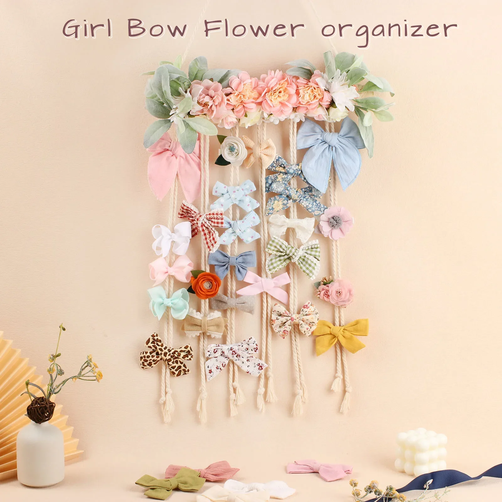 Hair Bow Holder Organizer For Girls Hair Bows Organizer Display