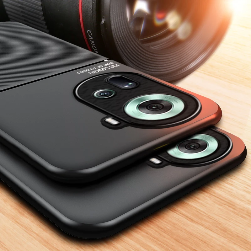 Luxury Leather Silicone Shockproof Phone Case with Car Magnetic Holder