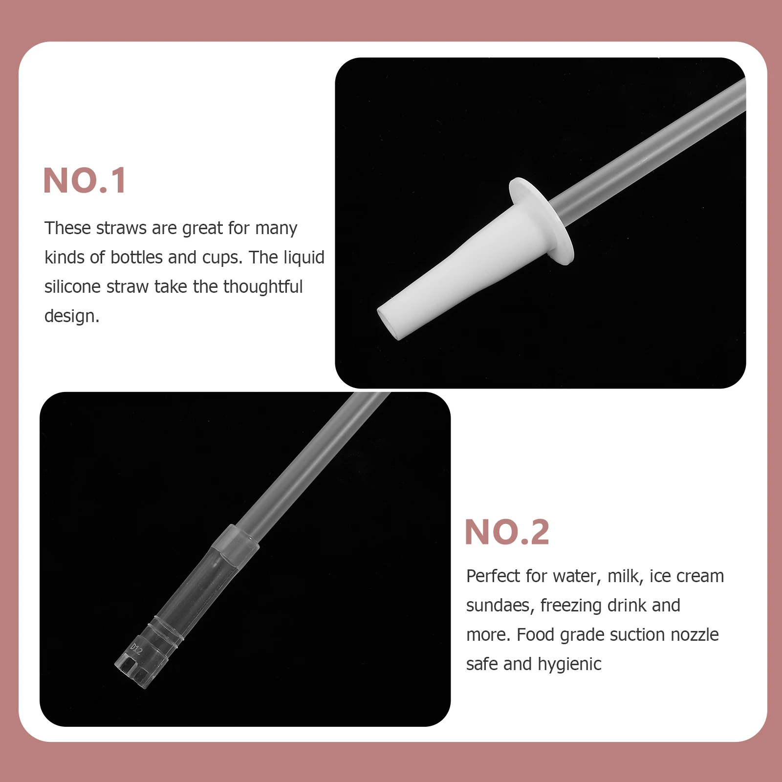 5 Sets Big Belly Bottle Straws Water Bottle Straws Reusable Silicone Gallon Cup Wide Mouth Replacement water bottle sports water bottle sports bottle stainless steel water bottle plastic water bottle tea water bottle