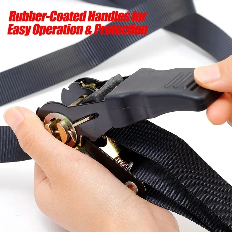 5M Motorcycle Fastening Straps Riding Binding Tighten Tie Down Belt Heavy Duty Buckle Tensioning Trailer Fastening Bike Lashing