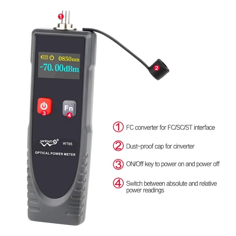 Wintact WT65 Optical Power Meter to Maintain the Fiber Optic Network