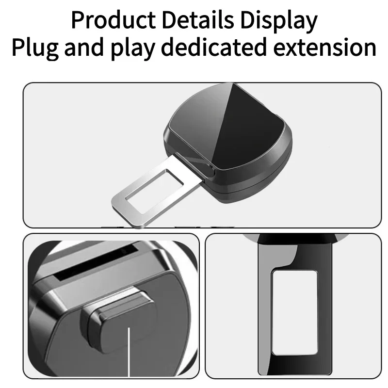 1/2Pcs Car Seat Belt Clip Extender Safety Seatbelt Lock Buckle Plug Thick Insert Socket Extender Safety Buckle For Tesla Porsche