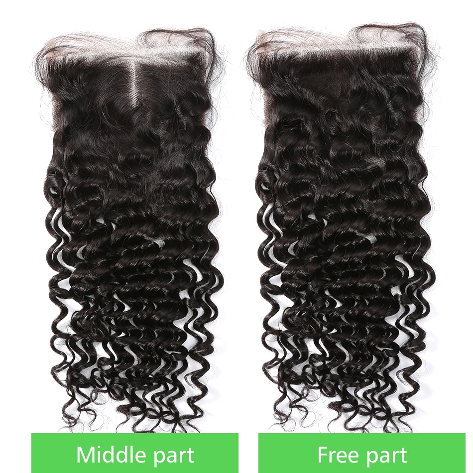 4x4 Water Wave Closure 12A Human Hair Brazilian Lace Closure Deep Curly Straight Body Wave Lace Remy Human Hair human hair closure human hair lace product