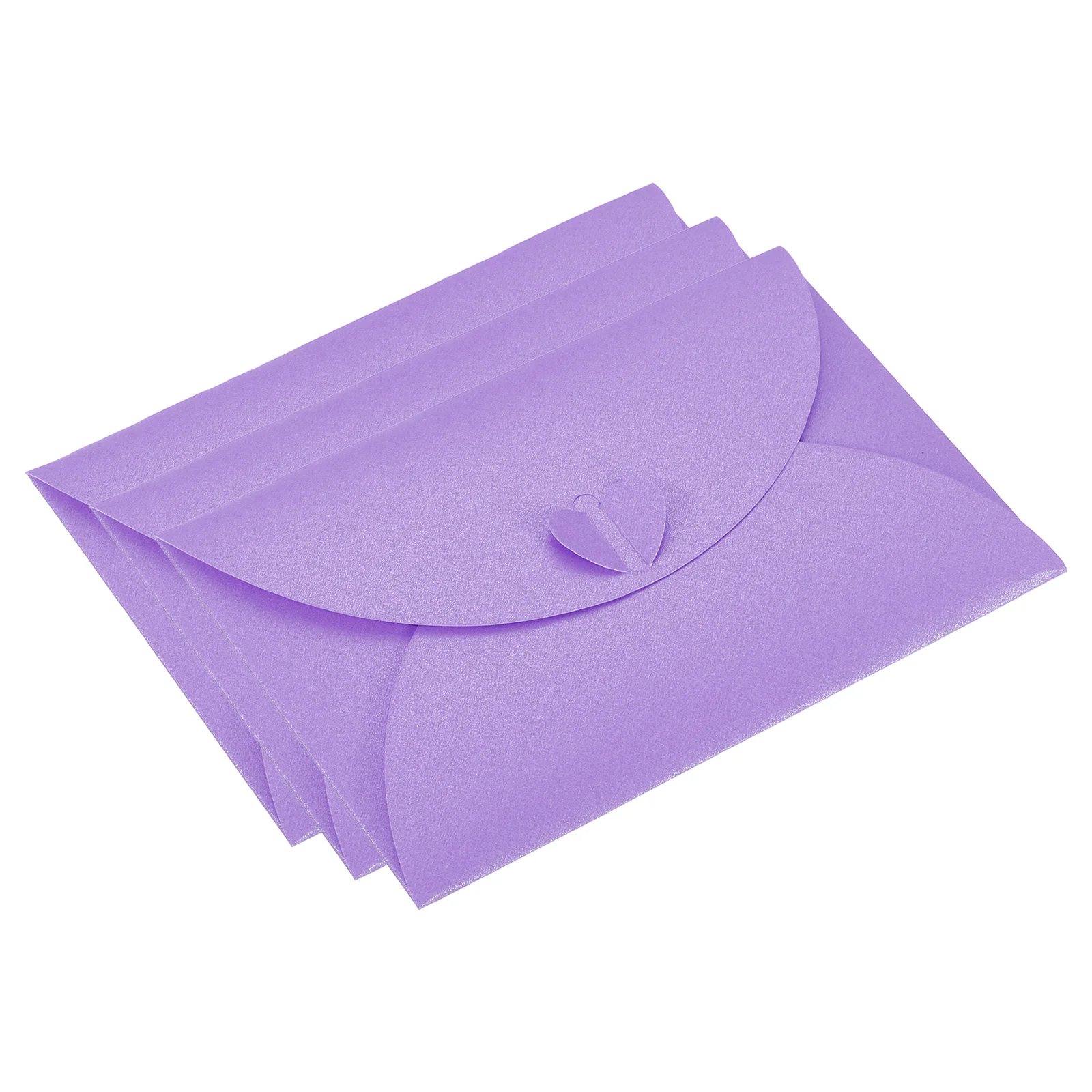 24/50Pc 15.5x10.5cm Mini Love Heart Pearlescent Paper Envelope Heart Shaped Clasp Photo Gift Card Envelopes for Wedding Greeting
