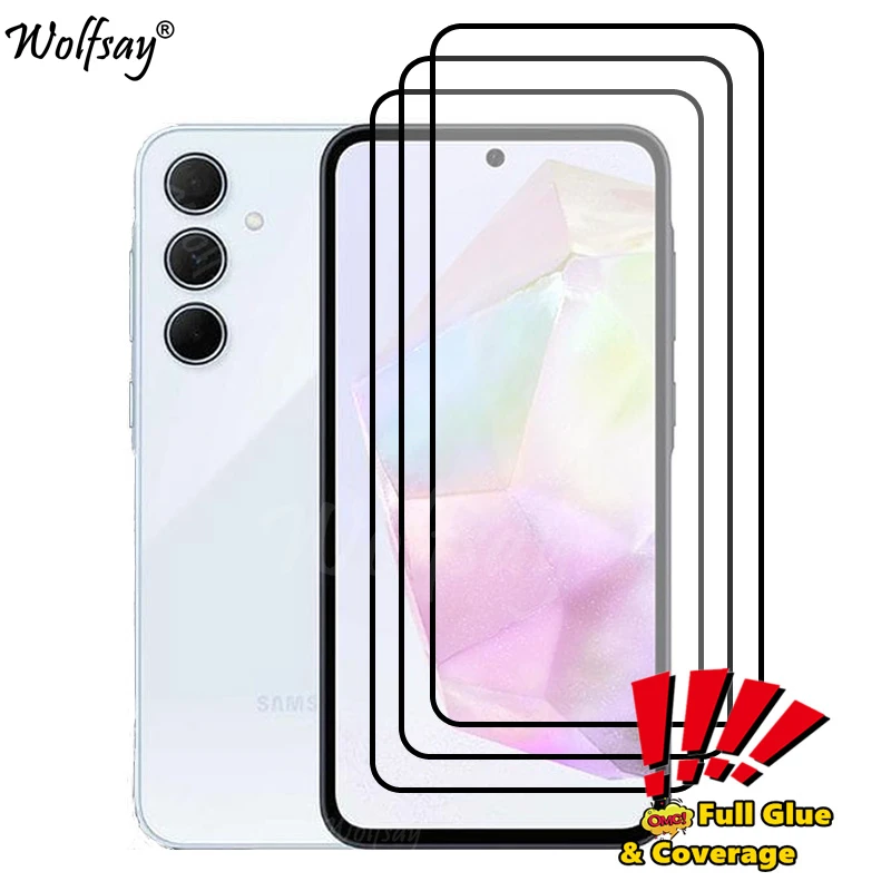 Full Cover Full Glue Screen Protector Per Samsung Galaxy A35 Vetro Temperato Per Samsung A35 Glass Per Samsung A35 Glass 6.6 Pollici