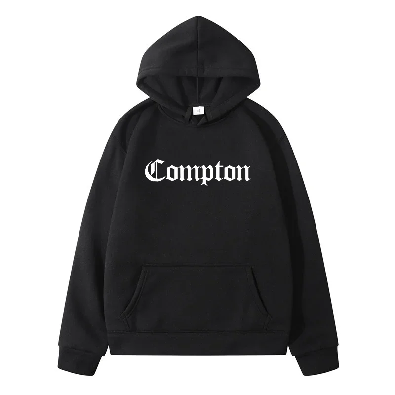 New Men's Pullover Hoodies Compton Goth Print Casual Sweatshirts Sportswear Women Hip Hop Streetwear Trainning Exercise Sweaters
