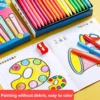 Multi-colors Plastic Triangle Crayon Set DIY Artist Supplies Hand-washable Crayons for Kids Gruesos Office Cultural Supplies 6