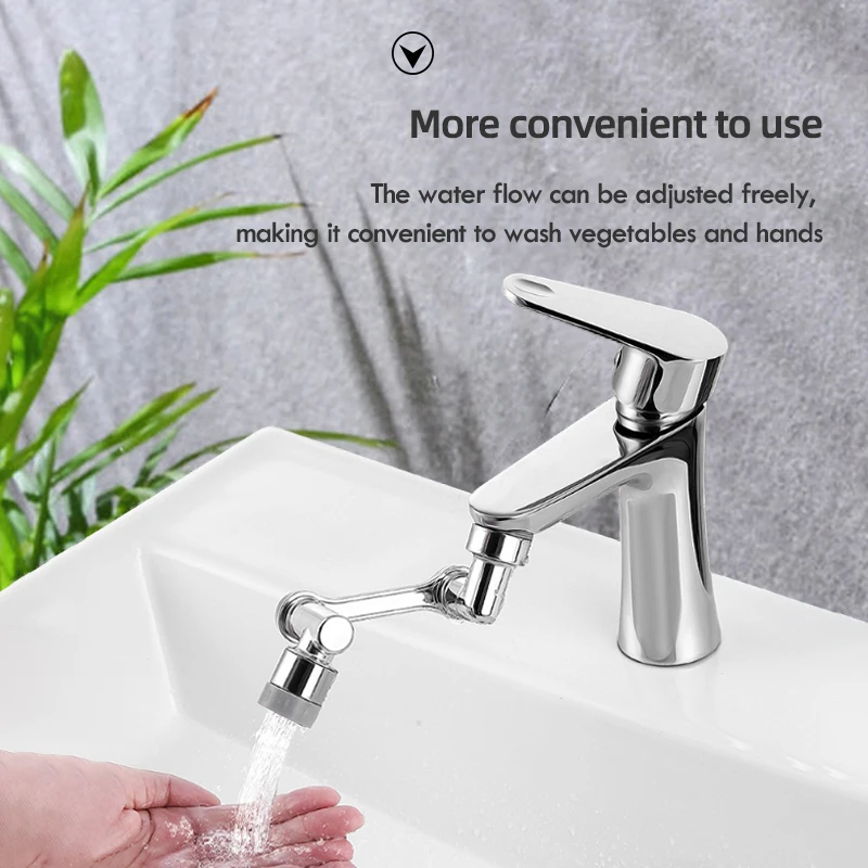 Faucet Aerator ABS Universal Rotation Extender Splash Filter Kitchen Washbasin Faucets Bubbler Nozzle Two Modes for Water Outlet