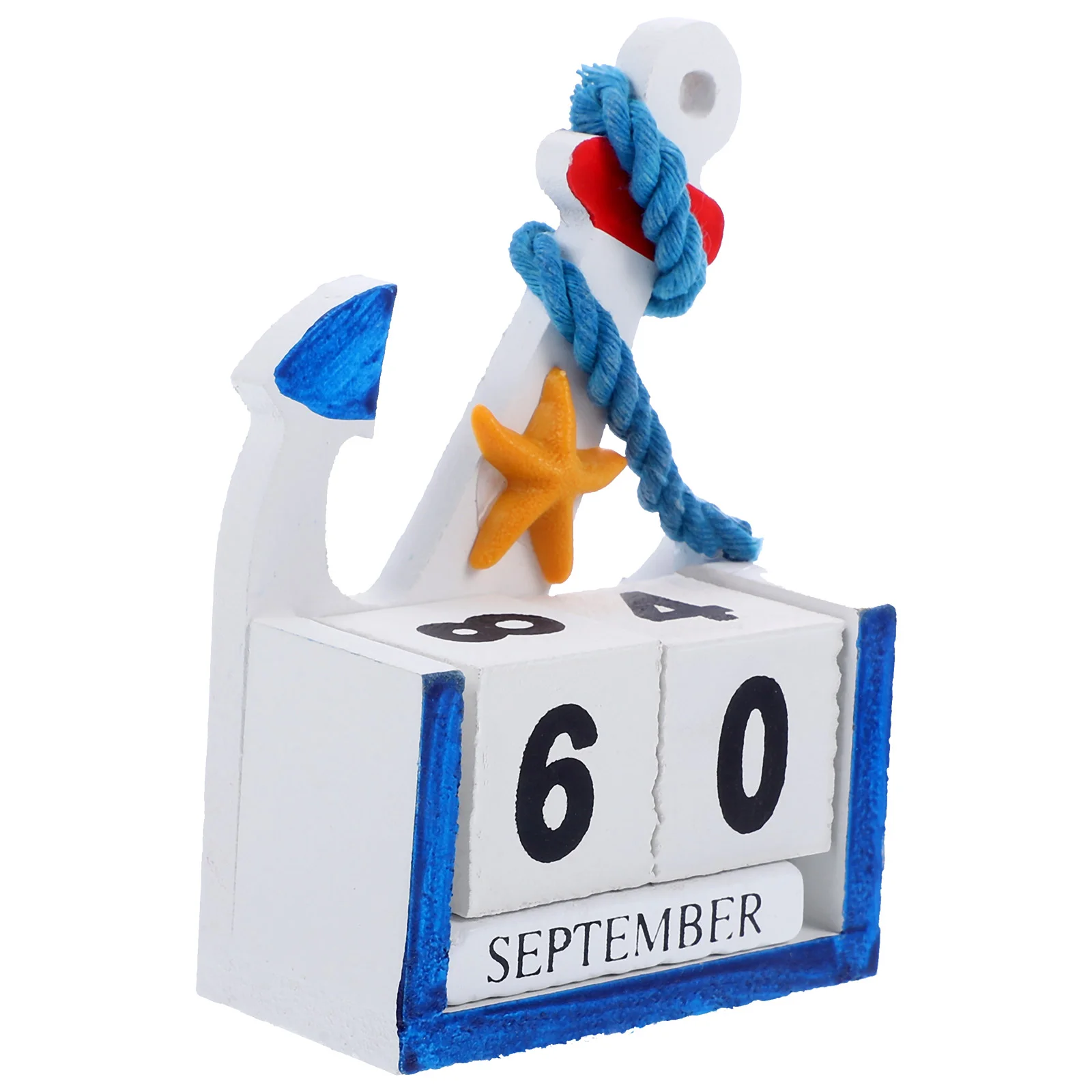 Decorative Desk Calendar Home Supply Block Table Accessory Cartoon Wood Office Tabletop Standing Household Supplies