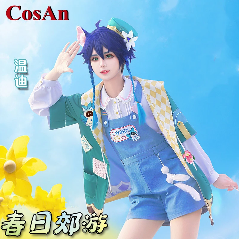 

CosAn Hot Game Genshin Impact Venti Cosplay Costume Spring Outing Sweet Lovely Uniform Activity Party Role Play Clothing