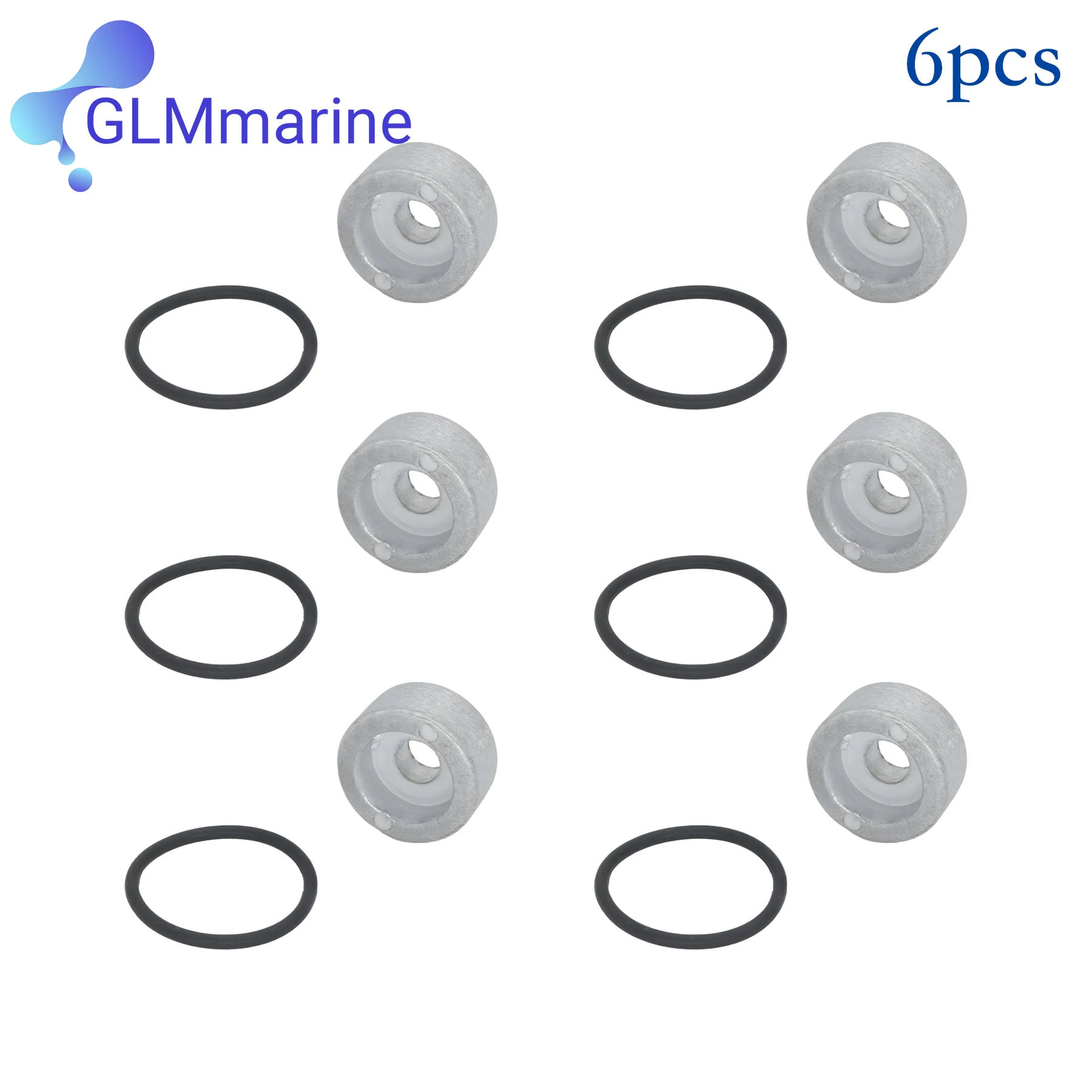 スズキ船外機用Oリング付き亜鉛合金丸型陽極55321-87j01、55321