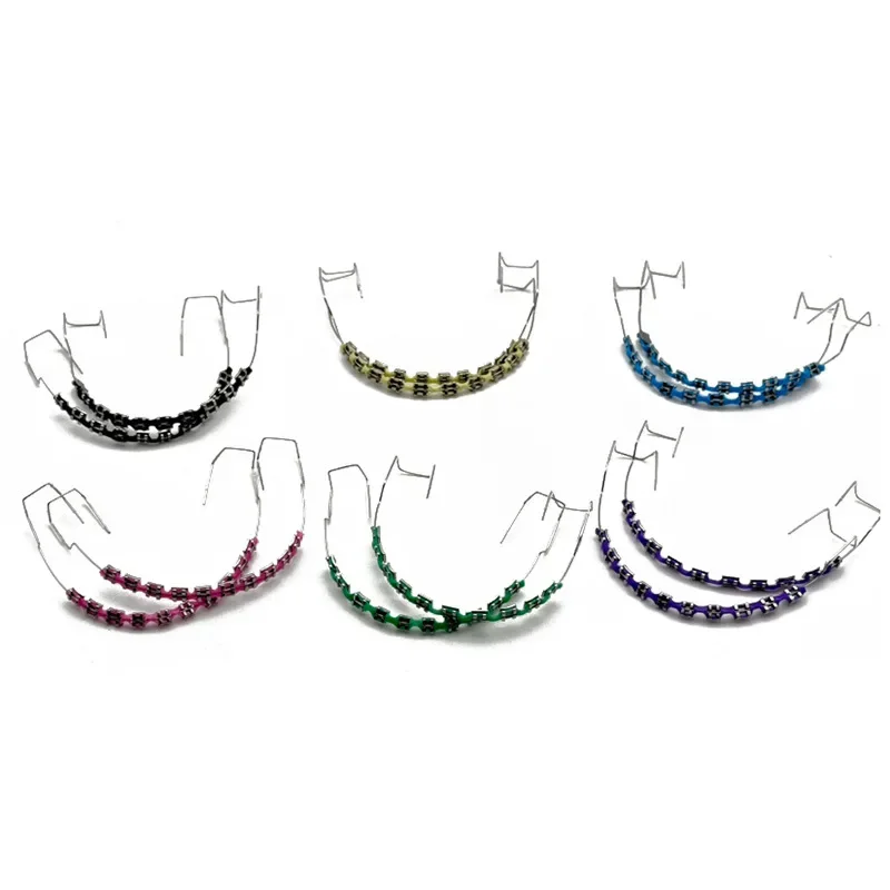 Fake Braces Colorful Dental Metal Wires Temporary Teeth Jewelry for Teen Adults Orthodontic Grade Safe Accessories