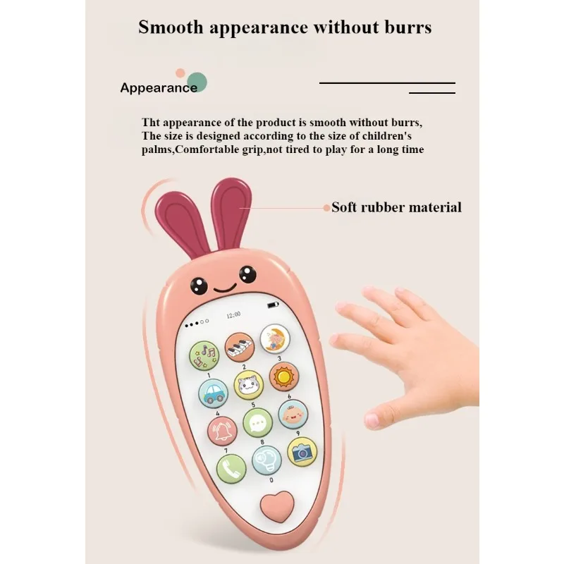 Cell Phone Toy Children's Intelligence Education Bite Smart Music Light Effect Story Learning Simulation