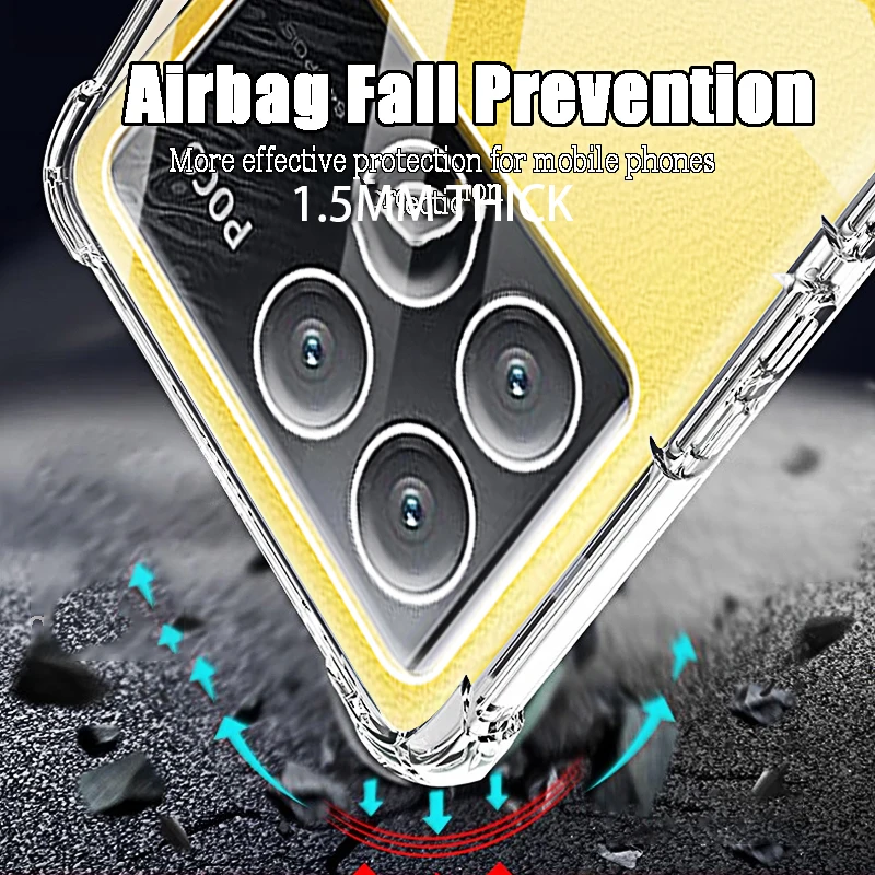 Luxury Shockproof Clear Phone Case - Premium TPU Silicone Back Cover