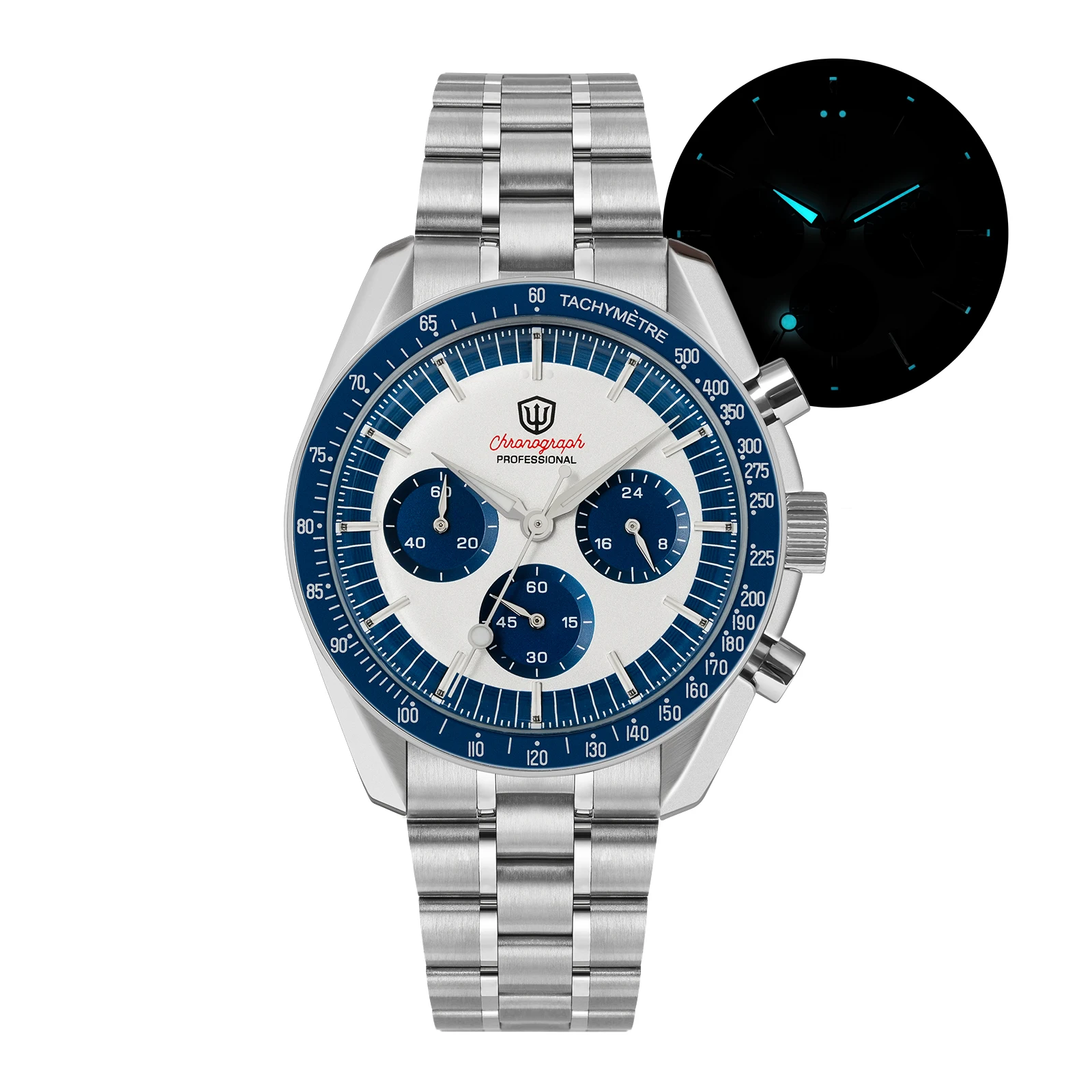 Watchdives WD1863 Watch VK63 Quartz Chronograph Movement Bubble