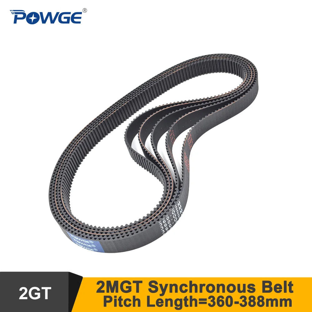 

POWGE LP=360 362 364 368 370 372 374 376 378 380 382 384 386 388 2GT Timing Belt W=6/9mm 2MGT G2M Synchronous Belt 3D Printer 1P